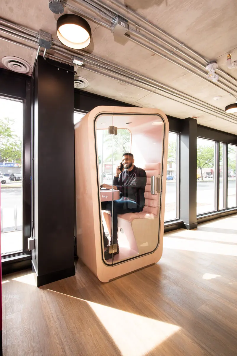 private phone call booth